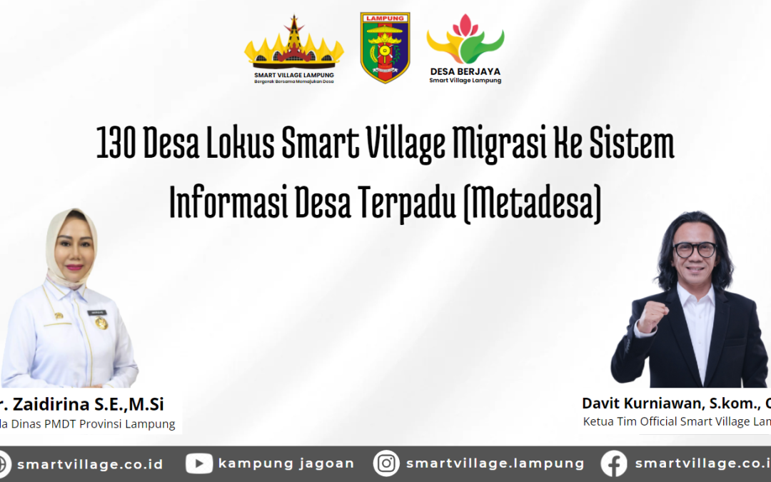 130 Desa Lokus Smart Village Migrasi Ke Sistem Informasi Desa Terpadu (Metadesa)